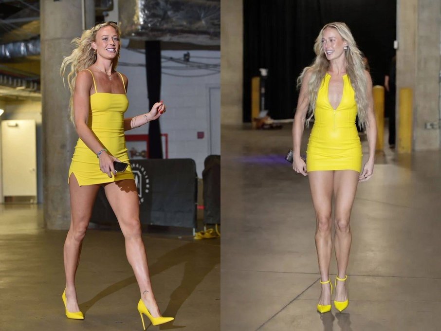 Charmingviews_3's tweet photo. Sophie Cunningham didn't just wear the yellow dress... she owned it 💛🔥 https://t.co/fE5Z4HkgjM