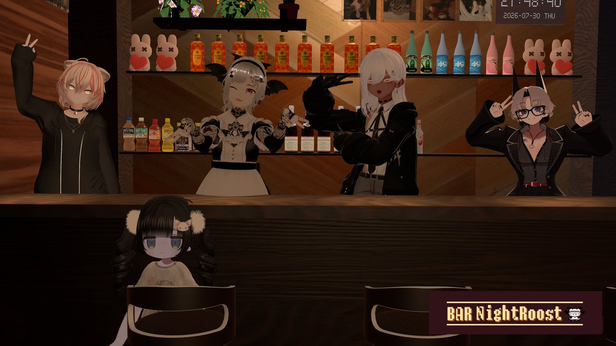 oldamp's tweet photo. きょうの #VRCNightRoost
シグネさんのマイクがバグって10分押したおもしろ回でした

#VRChat https://t.co/P5VjEnrwVB