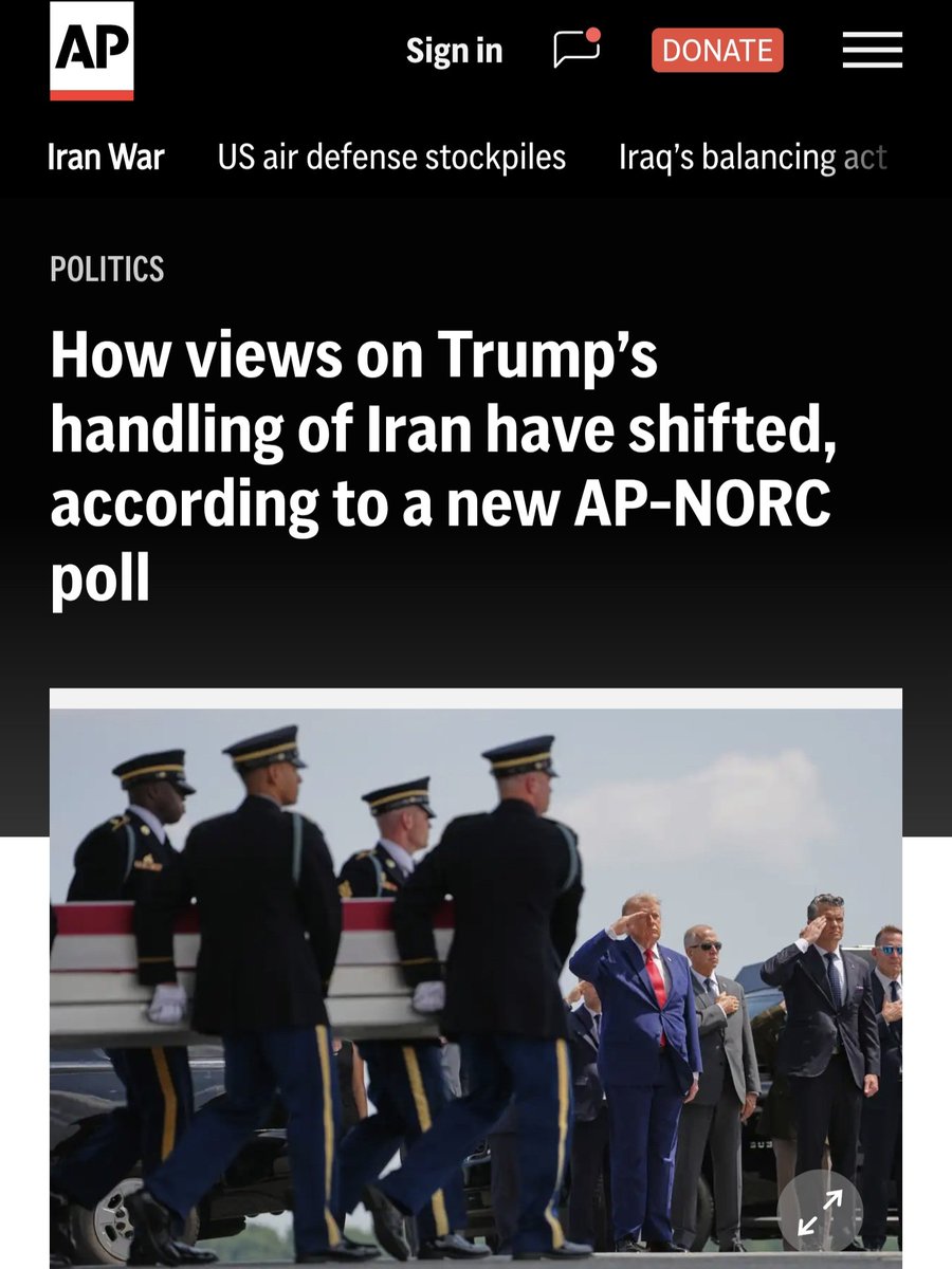 ChrisDJackson's tweet photo. Want to see another blatant example of how the media covers Trump compared to Biden?

Today, Donald Trump’s approval rating is just 33%, but the Associated Press softens the blow by saying Americans’ views of him are simply “shifting.”

Now compare that language to how the same outlet covered Joe Biden when his approval ratings were higher:

“Biden approval dips near lowest point.”

“Biden’s approval rating on the economy stagnates.”

“Biden approval, views of economy steady, sour.”

When Biden was polling better than Trump is today, the headlines were negative, dramatic, and designed to emphasize weakness.

But when Trump crashes to 33%, his support is merely “shifting.”

That is not objective reporting. That is a media outlet choosing one narrative for Biden and a much softer one for Trump.