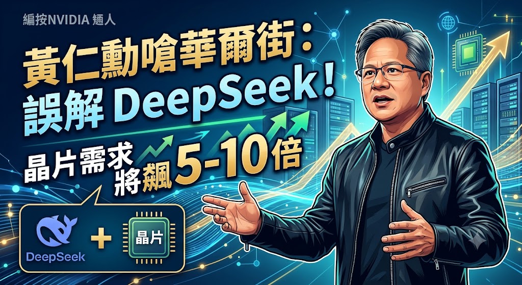 scottncku's tweet photo. 黃仁勳嗆華爾街：誤解DeepSeek了！晶片需求將擴大5-10倍
黃仁勳指出，DeepSeek與Kimi等好模型會帶動更多使用與算力需求，華爾街兩度誤判。他預測半導體產業需擴張5-10倍，五年內無明顯泡沫風險，並批評AI末日論缺乏事實依據。
我的專業解讀與全球視角：核心觀點是「好模型帶來更多需求」，而非零和替代。開源模型降低嘗試門檻，使用者上手後更可能升級到更高階服務，整體算力需求反而上升。他以就業數據反駁AI大量取代工作的說法，強調生產力提升歷史上創造的是更多機會。供給端的全面短缺（晶片、記憶體、電力、土地）則被他視為緩衝，延後泡沫風險。
實操觀察，混合使用開源與封閉模型已成趨勢：低成本任務用開源，關鍵場景用高階模型。地緣因素下NVIDIA中國銷售近乎零，也提醒供應鏈多元化的重要性。AI基礎設施建設仍處早期，長期需求結構值得關注。
小編心聲：有人開始用DeepSeek API了嗎？某些場景確實又好又便宜。By Scott