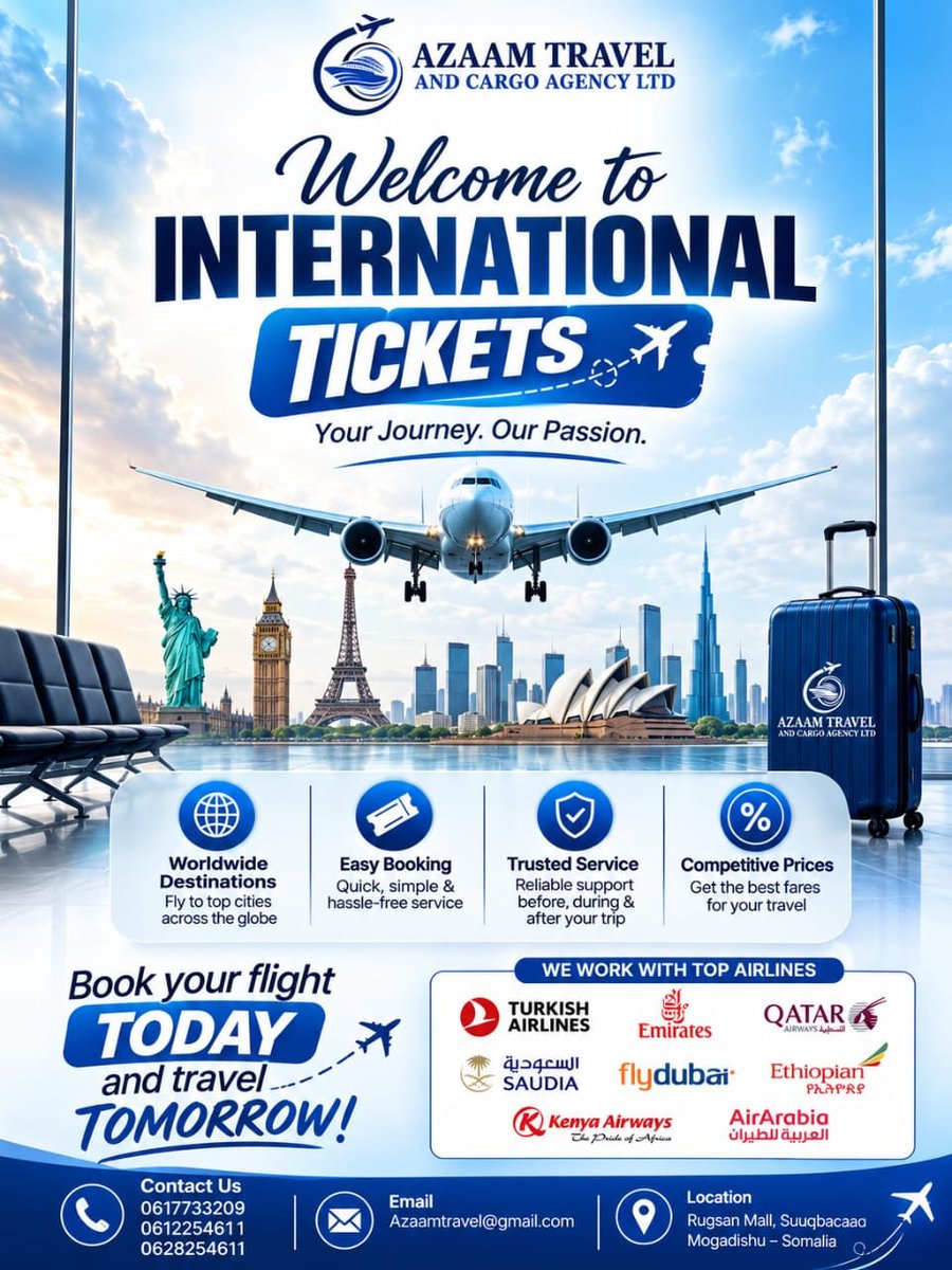 AZAAMTRAVEL's tweet photo. Azaam Travel and Cargo Agency Ltd. https://t.co/IH6W1IxSh5