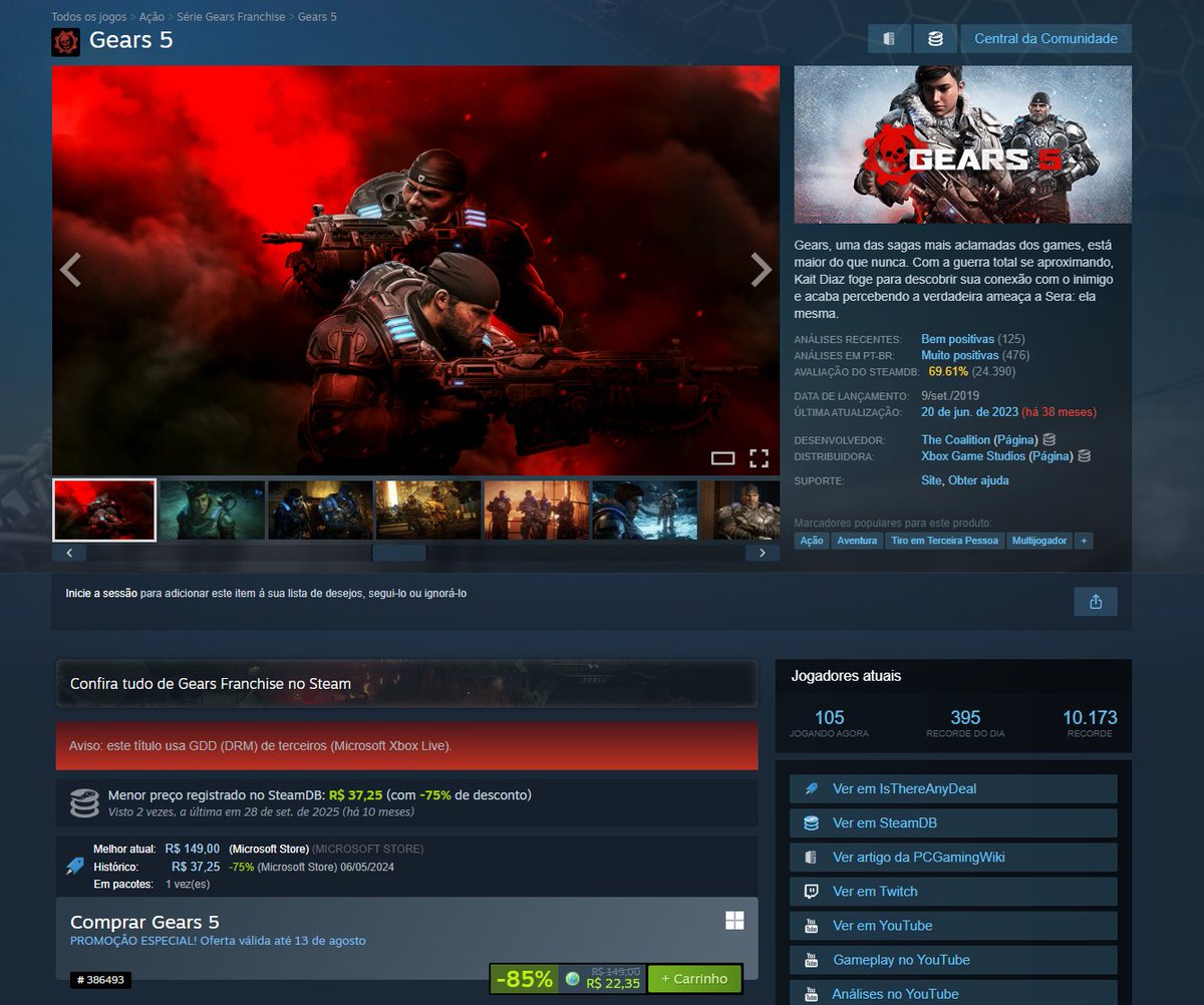 Gameplayscassi's tweet photo. Eita!! Menor preço disparado na Steam https://t.co/EJN1vx5RfQ