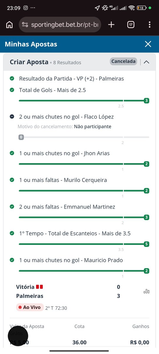 brsouza09's tweet photo. @MTips01 Fiz com bônus kkk
Porém aparece como cancelada kkk https://t.co/9shEhOiKLP