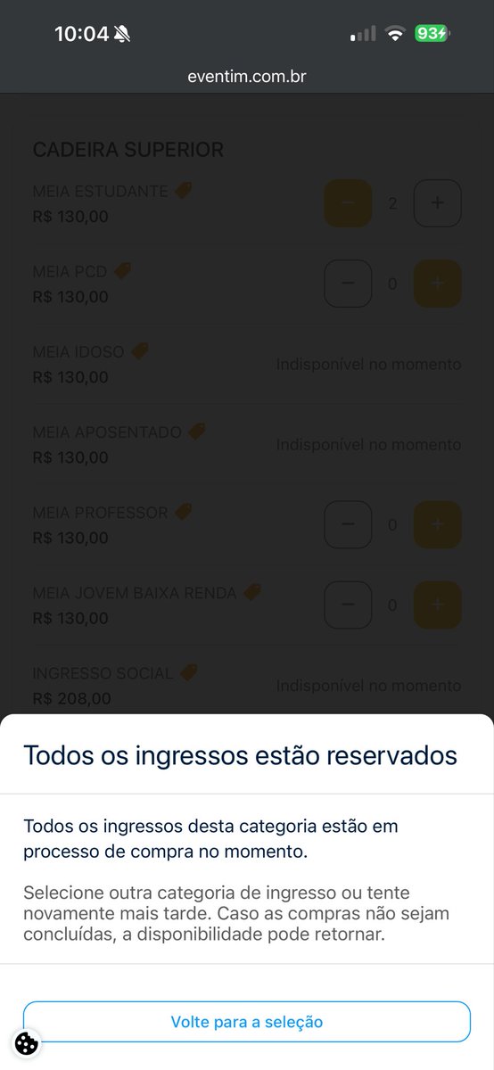 takekidrauhl's tweet photo. EVENTIM VOCÊ É UM LIXOOOO 
como pode selecionar os ingressos, depois aparece que está tudo reservado, além de ficar indo pra página inicial toda hora 
@jaoromania escolheu a pior empresa de todas https://t.co/4vi85RnN9x