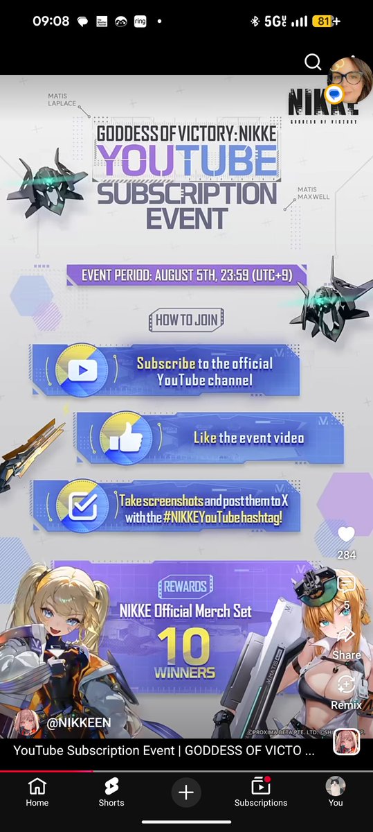 Kryger666's tweet photo. @NIKKE_en #NIKKEYouTube 
Subbes to the channel and liked the video https://t.co/AqJb4klWeU
