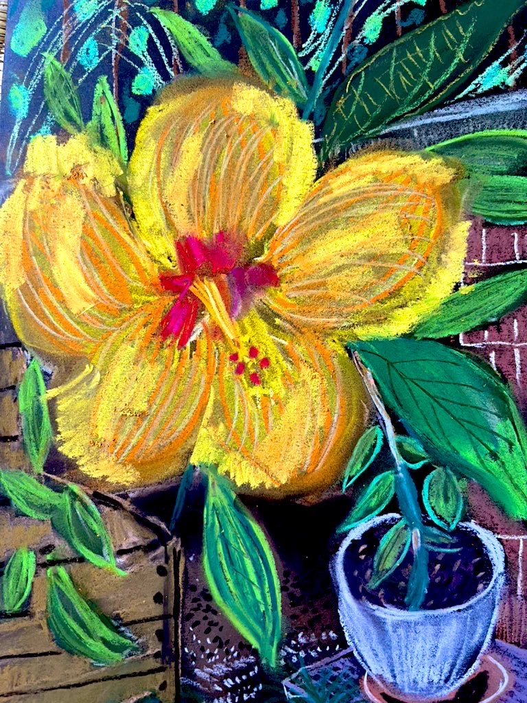 A4サイズ 花のパステル画