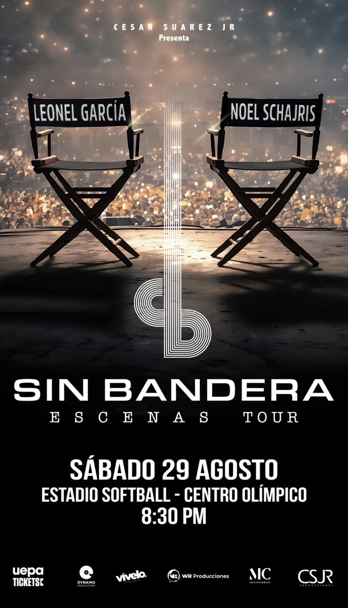 Eventscomdo's tweet photo. El dúo emblemático de Hispanoamérica, los extraordinarios @sinbandera presentando su nuevo espectáculo “Escenas Tour “

📅Sábado 29 agosto
📍Estadio SoftBall -Centro Olimpico -Santo Domingo 
⏰ 8:30 p.m.
🎟️ Boletas a la venta:
@uepatickets

https://t.co/zYWfG8CVoZ https://t.co/JHkeUVoUYe