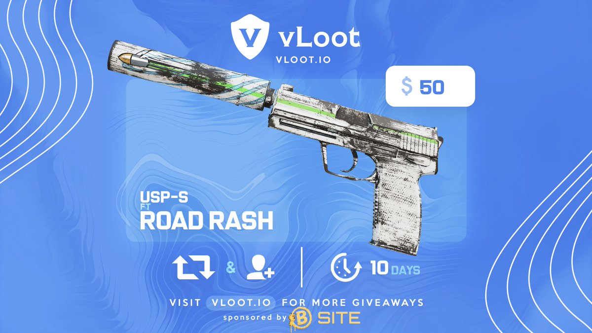 vloot_io's tweet photo. CSGO / CS2 USP-S Road Rash Giveaway ($50) 🎁

✅ Follow @bdotsite &amp; @vloot_io
✅ Like, Retweet and Tag 1 friend

Winner drawn in 10 days, good luck 🥰 https://t.co/bxClvxk78p