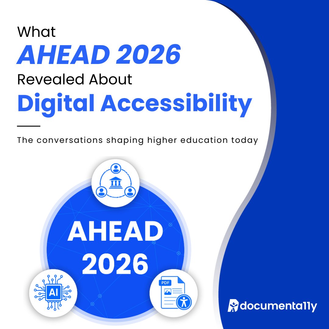 doca11y's tweet photo. AHEAD 2026 brought together important conversations on accessibility, collaboration, and inclusive learning. This blog explores the themes that continue to shape higher education. Read more - https://t.co/JmW9b9rUeq https://t.co/mwBS9HI8IM
