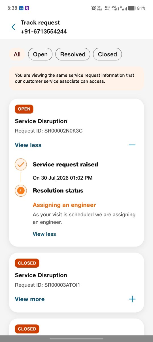 Dibya__Indian's tweet photo. @JioCare @JioCare where is Rescheduled Button? You disabled my call button also, because it showing earlier, when I check the connection of fiber capable some of your Engineer team plugged out it, Who will give me the composition? 

@TRAI https://t.co/OOBIeATx7t