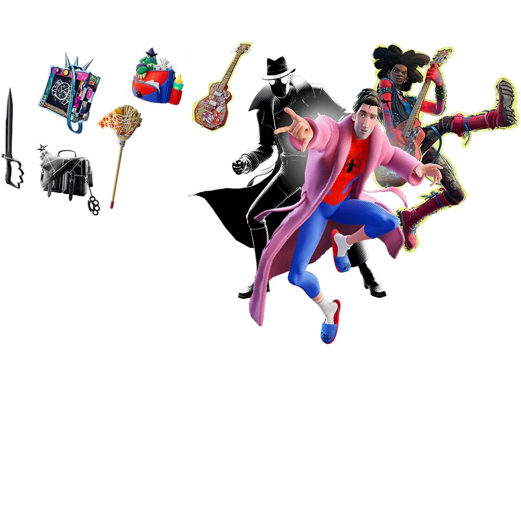 SLAPPYONYOUTUBE's tweet photo. With Spider-Man: Brand New Day finally hitting the Fortnite Item Shop today, it's time for a new chapter.

Starting soon, this account will be counting the days until the Spider-Verse skins return. It's been over 517 days the countdown resumes. ⏳🕸️ https://t.co/FE7HnxJxcS