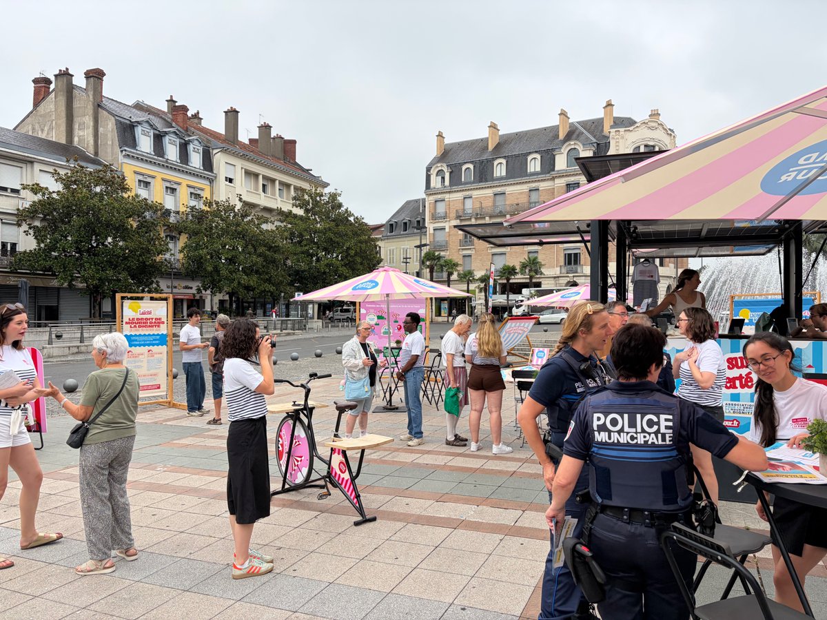 jeunesadmd's tweet photo. 📍 #ADMDTour à Tarbes 🏔️

Une étape plus fraîche dans les Pyrénées pour échanger avec vous sur les soins palliatifs, les directives anticipées et le nouveau droit à l’aide à mourir.

Merci au maire Pascal Claverie et à son adjoint Richard Cassou pour leur présence et leur soutien https://t.co/oa3UgUMotl