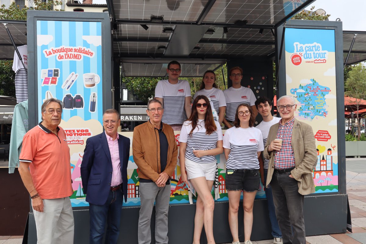 jeunesadmd's tweet photo. 📍 #ADMDTour à Tarbes 🏔️

Une étape plus fraîche dans les Pyrénées pour échanger avec vous sur les soins palliatifs, les directives anticipées et le nouveau droit à l’aide à mourir.

Merci au maire Pascal Claverie et à son adjoint Richard Cassou pour leur présence et leur soutien https://t.co/oa3UgUMotl