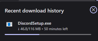 levantecat's tweet photo. My discord wasn't opening so i tried to reinstall it and... 50 minutes? ARE WE FR?? https://t.co/EuRPTjcREh