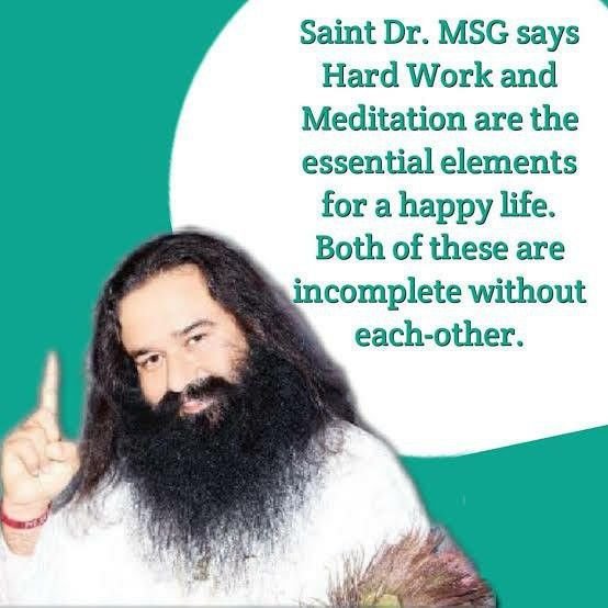 Akanshi_18's tweet photo. We spend time many types work this is important but spiritual master Saint Gurmeet Ram Rahim Ji explain if we #meditation ,god devotion time spent so will be staying always positive , peaceful and strong all situations.
#PositiveThinking 
#Spirituality https://t.co/mAJ8xodfqG