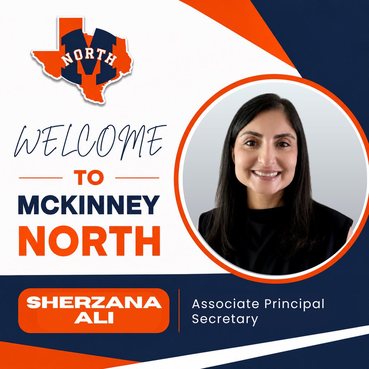 McKinneyNorthHS's tweet photo. Please join us in welcoming Sherzana Ali to North! https://t.co/egh8bGTwxX
