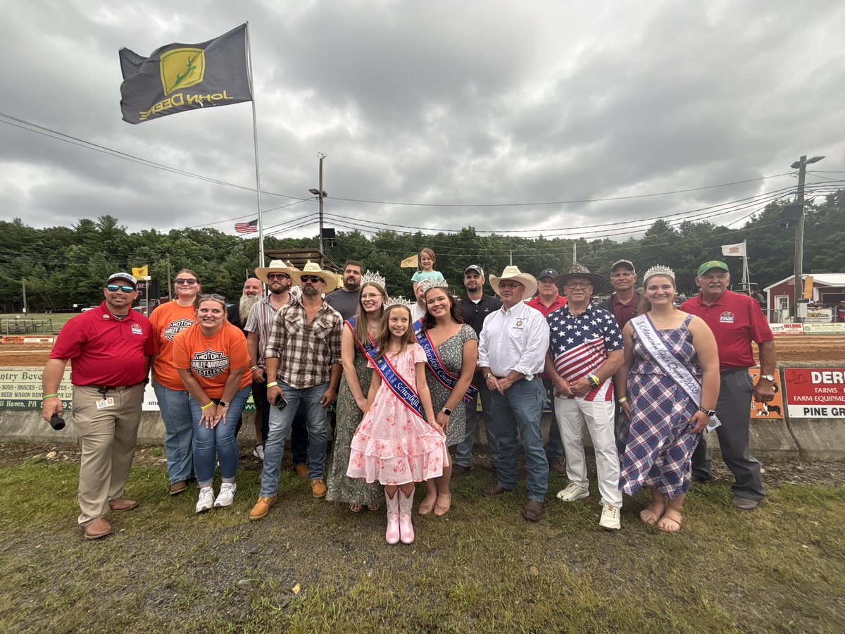 RepMeuser's tweet photo. Last evening, I had a great time at the Schuylkill County Fair, taking part in the annual Celebrity Tractor Pull. It was a pleasure to be joined by Schuylkill County Commissioners Larry Padora and Boots Hetherington, Sheriff Shawn Butler, and Pottsville Mayor Tom Smith.

A sincere thank you to the Schuylkill County Fair Association and especially President Paul Kennedy, for putting together another outstanding fair. Year after year, this event showcases the very best of Schuylkill County’s agricultural community and the hardworking families who make it so special. It’s a tradition we’re proud to celebrate, and I always enjoy being a part of it.