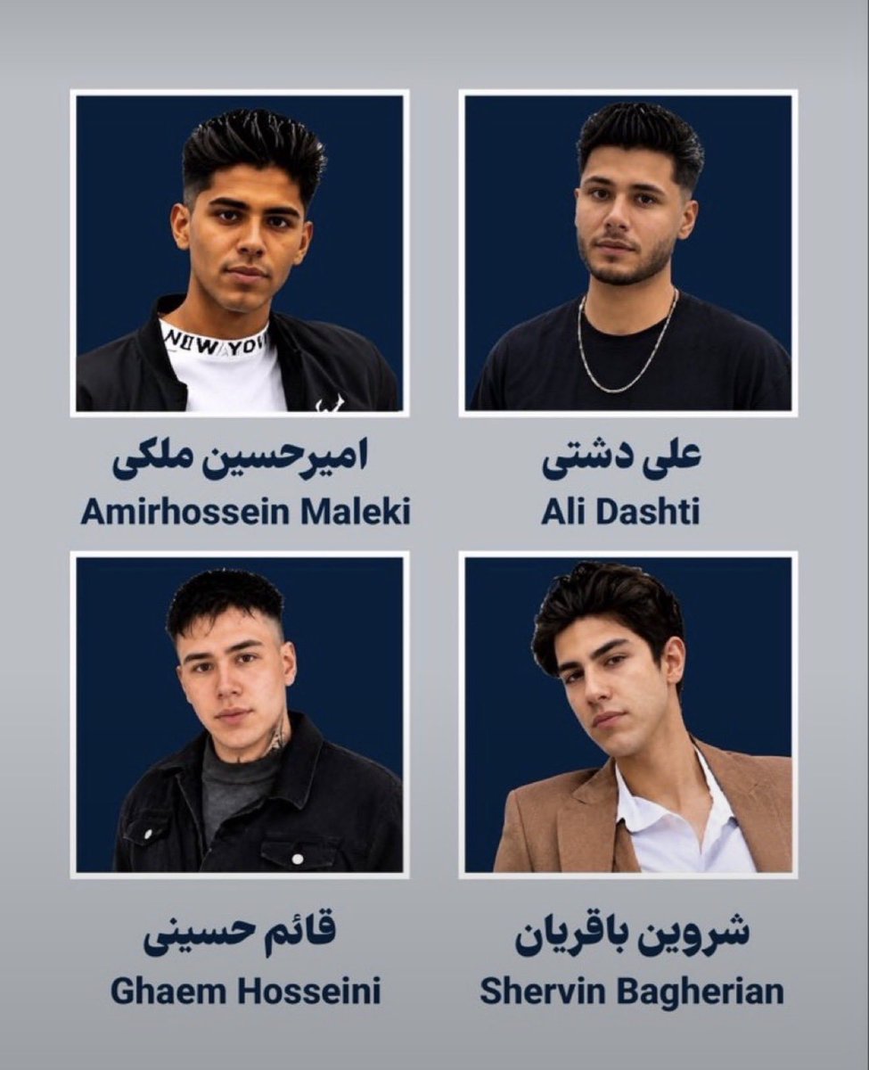 u4zz9k's tweet photo. The criminal Islamic Republic continues its execution machine.

Two days ago, Abolfazl Sepahi and Amirhossein Safari were executed. The world must not remain silent while more young lives are taken.

Please say their names before it’s too late.
#KingRezaPahlavi‌ForIran https://t.co/gi2fadwMlu