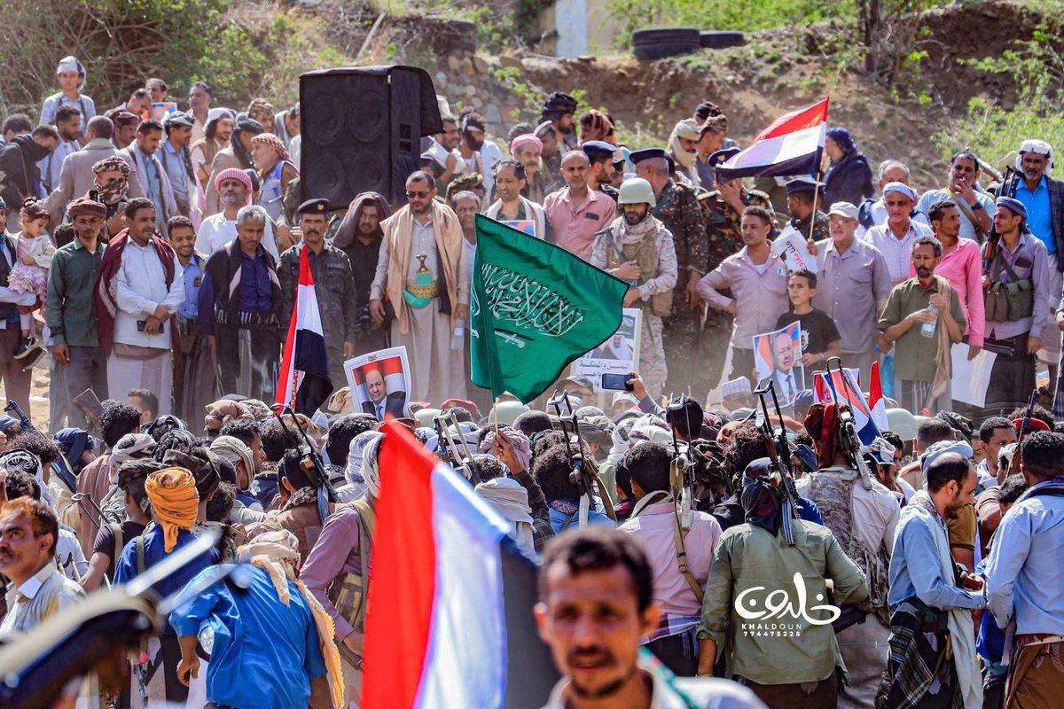 Saleh_AlObaidii's tweet photo. اتعلموا السياسية يا أنصار المنحل من تعز 

الحجرية تنتفض 

صور من الحشد المسلح لأبناء مديريات الحجرية دعماً وتأيداً لقرارات رئيس مجلس القيادة الرئاسي  الدكتور رشاد العليمي  
إسناد لمعركة التحرير لاستعادة مؤسسات الدولة وحماية السيادة الوطنية

تصوير خلدون الشرعبي https://t.co/pE3WUwwvr6