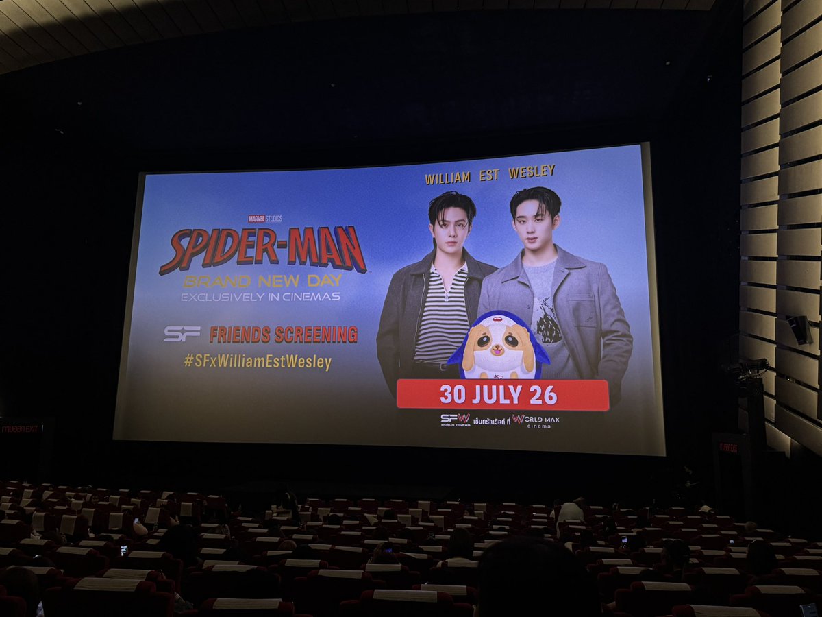 KritSvv's tweet photo. หนังจบแล้ว รอเจอวิลเลี่ยมเอสเวสลีย์แล้วค้าบ

WILLIAMEST WESLEY SPIDEY  
#SFxWilliamEstWesley https://t.co/3CSNJuveDE