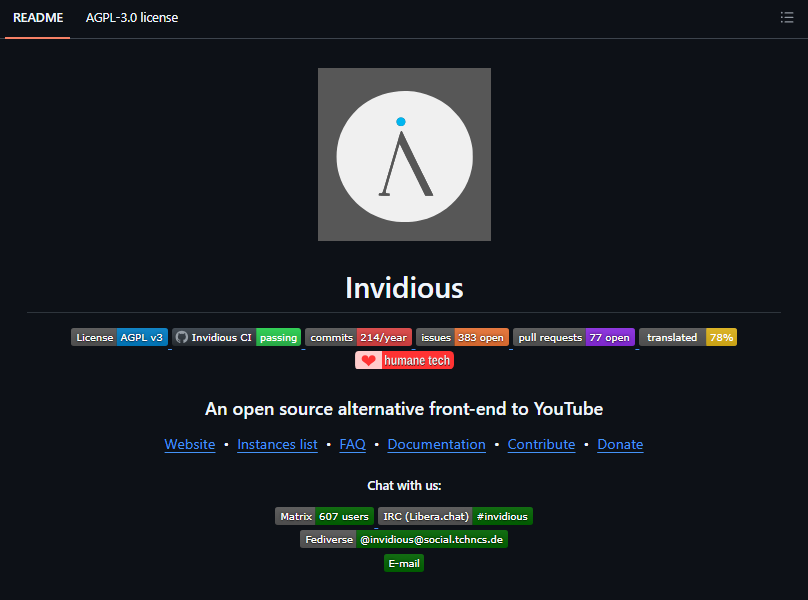 yuliaisc's tweet photo. Acabo de cancelar YouTube Premium.

He encontrado una alternativa gratis, open source y, después de probarla, no pienso volver atrás.

La han construido 361 voluntarios en GitHub y funciona en cualquier navegador.

Se llama Invidious.

Hace exactamente lo que la mayoría paga por tener en YouTube Premium:

→ Sin anuncios
→ Audio en segundo plano en el móvil
→ Ver vídeos sin iniciar sesión
→ Sin el rastreo constante de Google

Pero lo mejor no son las funciones.

Es la experiencia.

Las páginas cargan en milisegundos porque funcionan sin JavaScript.

No hay píxeles de seguimiento.

No hay reproducción automática.

No hay un algoritmo intentando engancharte durante horas.

Además puedes:

→ Suscribirte a canales sin una cuenta de Google
→ Recibir notificaciones de nuevos vídeos
→ Importar todas tus suscripciones de YouTube con un clic
→ Cambiar entre decenas de instancias públicas si una falla
→ Alojarlo en tu propio VPS por unos 5 $ al mes si quieres control total
→ Redirigir automáticamente cualquier enlace de YouTube con la extensión Privacy Redirect

El proyecto lleva años en desarrollo activo y su última versión se publicó en febrero de 2026.

100 % open source.
0 € al mes.

Os dejo el repoo abajo👇