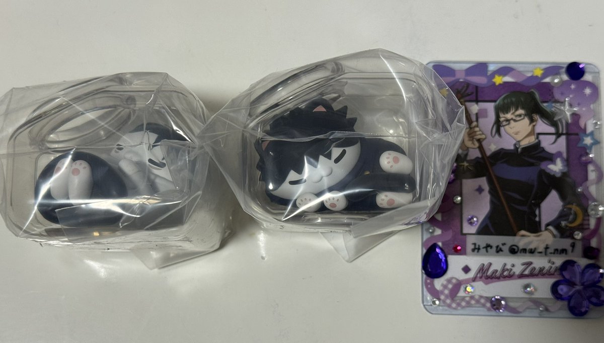 mw_t_nm9's tweet photo. おやすみ呪術ニャンコ

譲→乙骨　伏黒
求→乙骨1460円＋送料
　　伏黒1000円＋送料

2点まとめて優先です。 https://t.co/IjfPaIUZnb