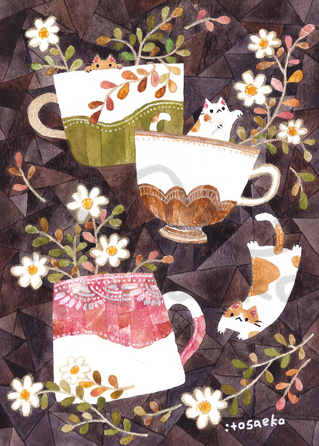 saeko_ie's tweet photo. 葉っぱと背景の色がお気に入り☕️🎨 https://t.co/5HsBkjhDgM