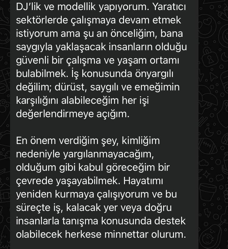 sssudeliii's tweet photo. SELAM DOSTLAR nonbinary arkadaşımız ailesinden aldığı ölüm tehditleri ve kimliği sebebiyle yaşadığı sorunlar nedeniyle İstanbul’da kalacak yer ve iş arıyor iletişim instagram tnxdrax

https://t.co/9dEmfnoLha https://t.co/zsKNoMVaFI