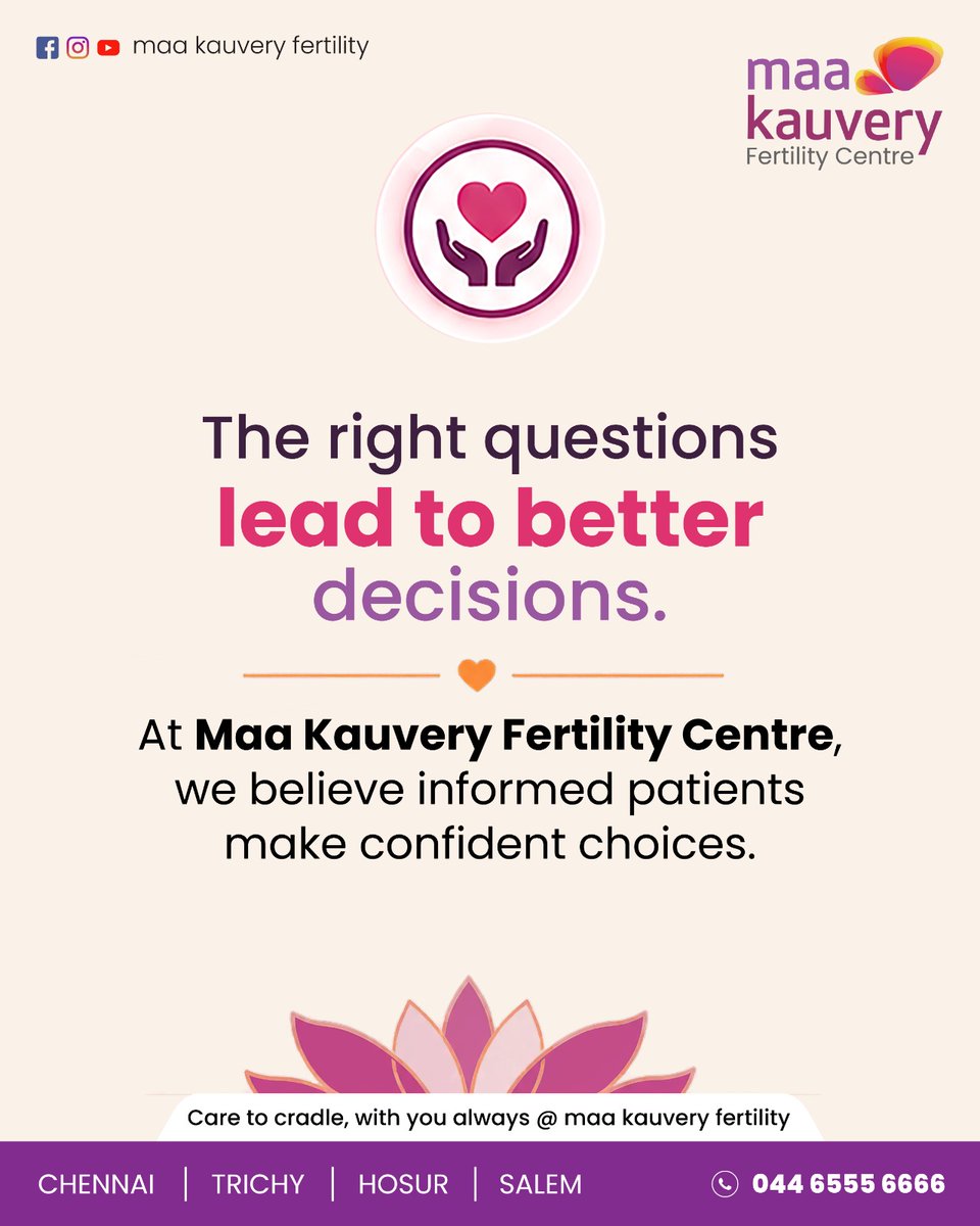 maakauvery's tweet photo. Healing removes diseases &amp; so infertility. Healing begins from compassion &amp; listening. At Maa Kauvery Fertility, we prioritise healing &amp; treatments only for indicated medical conditions. Our success goes beyond pregnancy &amp; facilitate safe delivery &amp; healthy baby https://t.co/GJ1SGD4oAz