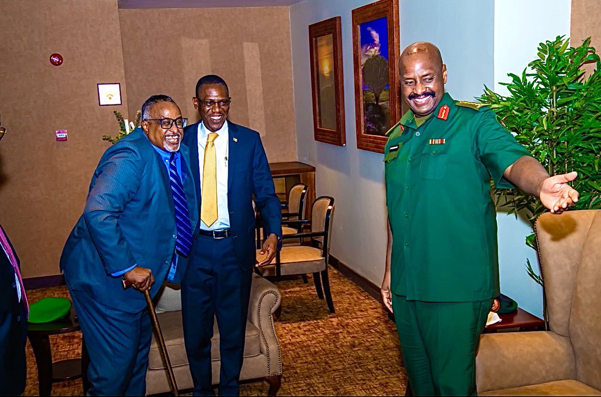 MAWareSO's tweet photo. Grateful for the gracious welcome and hosting of the 2nd Extraordinary AUSSOM Summit by Minister Hon. @KiryowaKk and CDF Gen @mkainerugaba at Speke Resort Munyonyo.

An important meeting at a critical juncture as we discuss the future of the AUSSOM mission in Somalia. https://t.co/PM3XmM1ENI