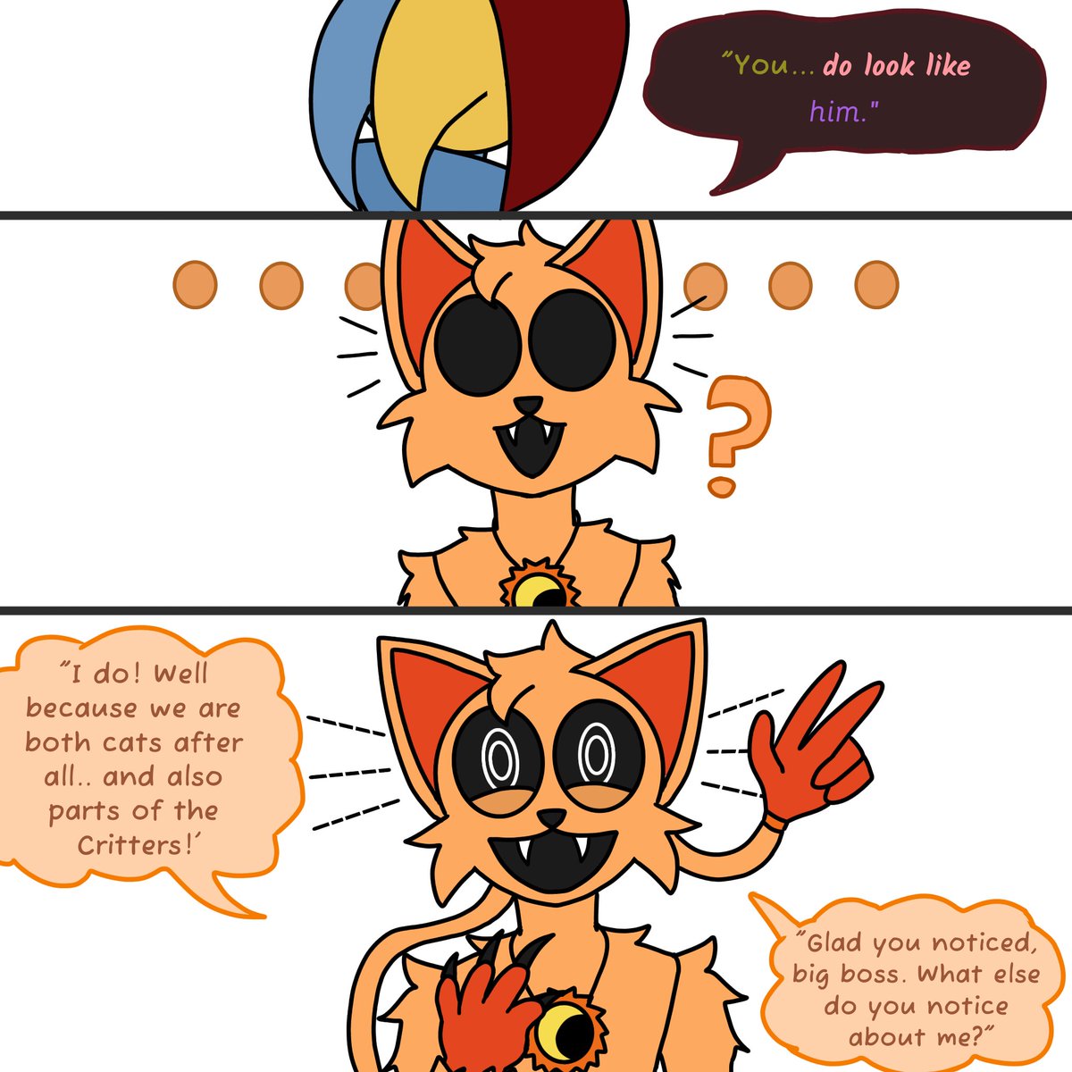 Yuna_Funtime's tweet photo. Another cat it seems... (Prototype, Catnap, Catfeine) 
#poppyplaytime #prototype1006 #catnap #smilingcritters #frowningcritters #myart #catfeine #poppyplaytimechapter5 https://t.co/Rb1izoQhda