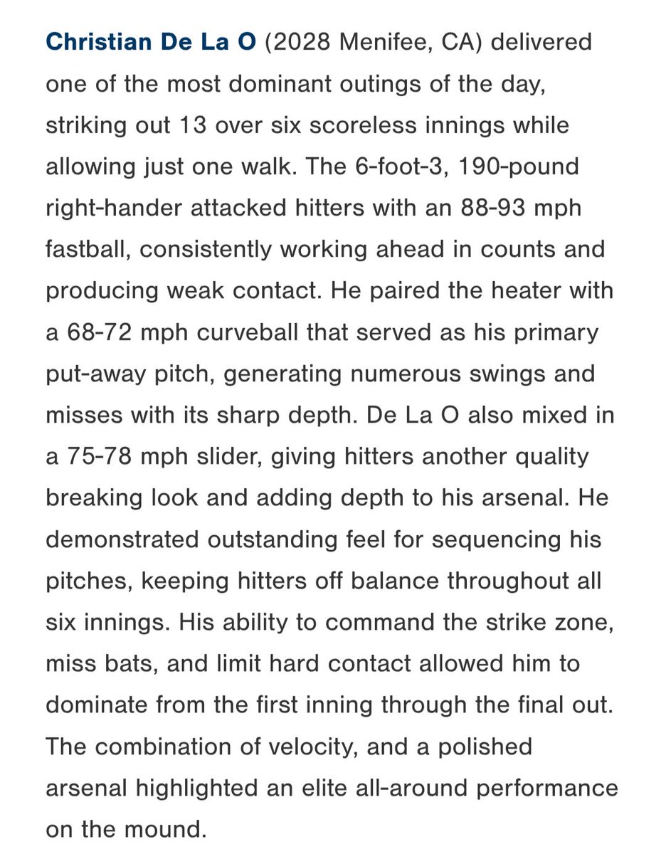 Christiandela0's tweet photo. PG 17u World Series - Surprise AZ

Thank you @PG_FourCorners @PG_Scouting @California_PG for the scouting report write up. https://t.co/Nont7zHqlJ