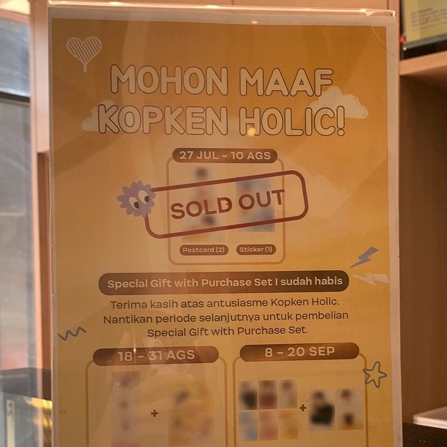 sunhaefs's tweet photo. [INFO]

di beberapa outlet, special GWP batch 1 haechan x kopken udah sold out ya, dan infonya emang nggak bakal ada restock lagi 🥲
buat temen-temen yang masih nyari, coba cek reply di tweet yang aku quote ini ya.

saran aku mending jastip ke mereka aja. buat minumnya bisa dikasih ke tukang parkir, abang ojol, atau siapa pun 🫰🏻
soalnya aku nemu banyak yang wts dengan harga yang ngga masuk akal banget 😭😭

#KopiKenanganxNCTHAECHAN