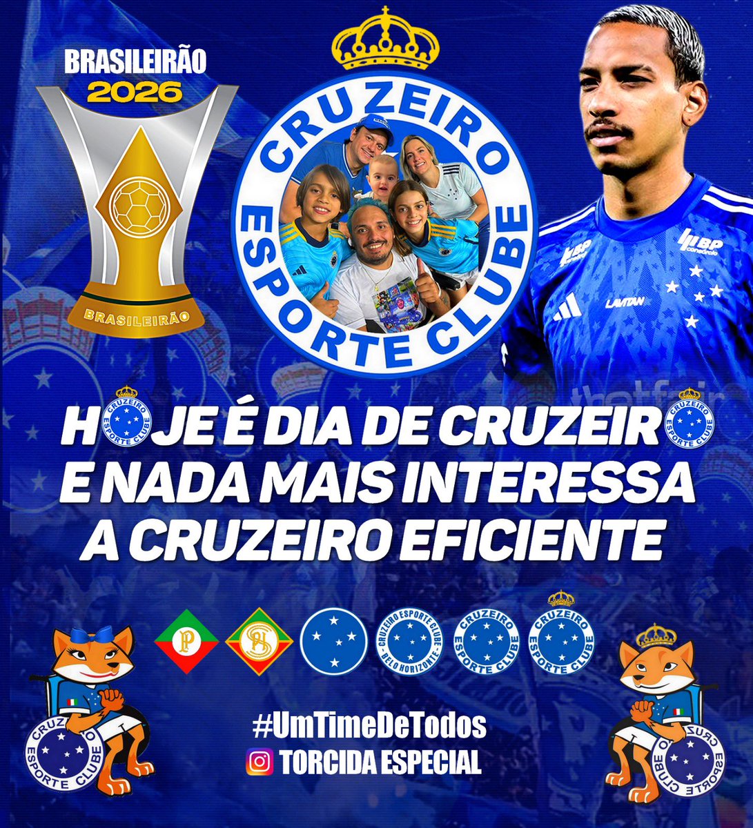 Leorapozeiro's tweet photo. Que dia é hoje? É dia de Cruzeiro, na 21ª Rodada do Brasileirão 2026:  Coritiba 🆚 Cruzeiro às: 🕤: 21h30, 🏟️: Couto Pereira  e nada mais interessa a Cruzeiro Eficiente!!! Vamos, vamos Cruzeiro querido! https://t.co/bplohNEaRP