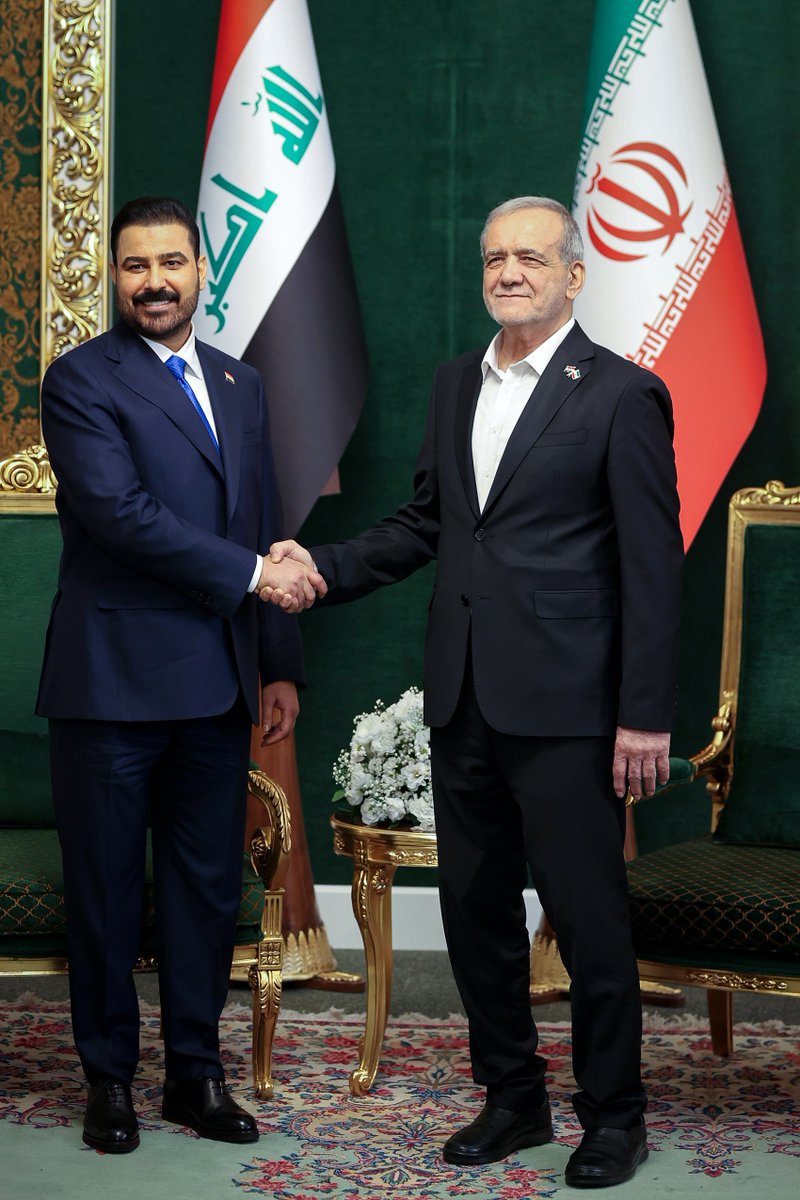 khademi_m33806's tweet photo. استقبال رسمی رئیس‌جمهور از نخست‌وزیر عراق
دکتر مسعود پزشکیان در مجموعه فرهنگی تاریخی سعدآباد به‌ صورت رسمی از آقای علی فالح الزیدی نخست‌وزیر عراق استقبال کرد.
@drpezeshkian 
@AK_Hosseinzadeh https://t.co/dYHBe55ypc