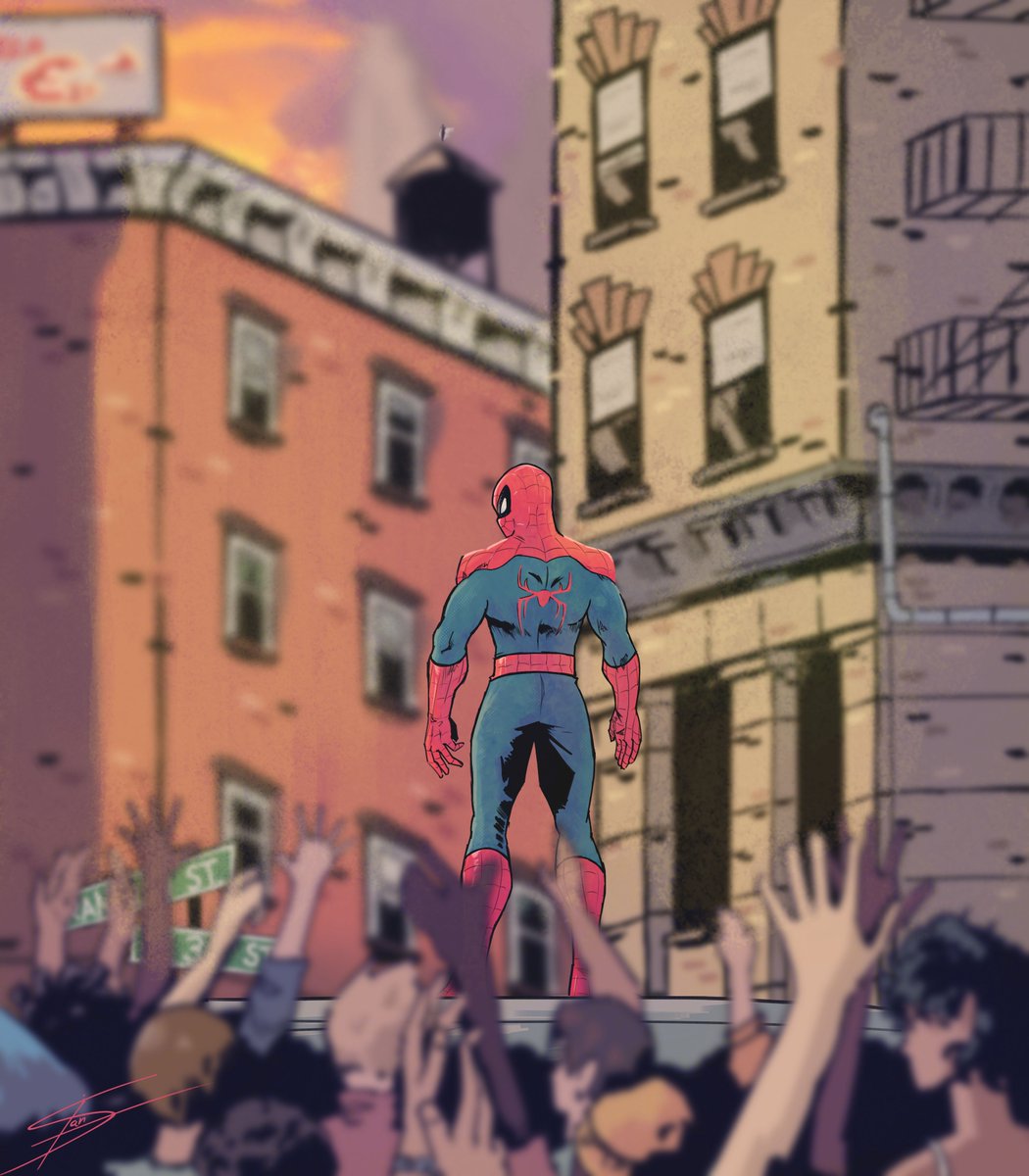 iborg17's tweet photo. A brand new day in NY
#spiderman 
#Spidermanbrandnewday https://t.co/vSoIcNdBf2