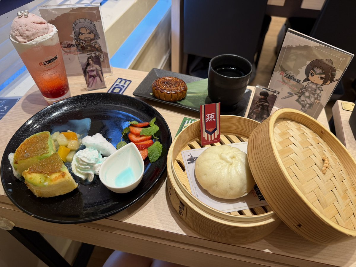 PeachMilky_'s tweet photo. I went to the Dynasty Warriors: Origins collab cafe in Tokyo today!! 💖✨
So glad I could finally go!!! 

I was happy to pull the Diao Chan coaster!! 🤩
But sadly Sun Shang Xiang didn’t appear! 😭
#KTcafe https://t.co/a1oE1jgiVt