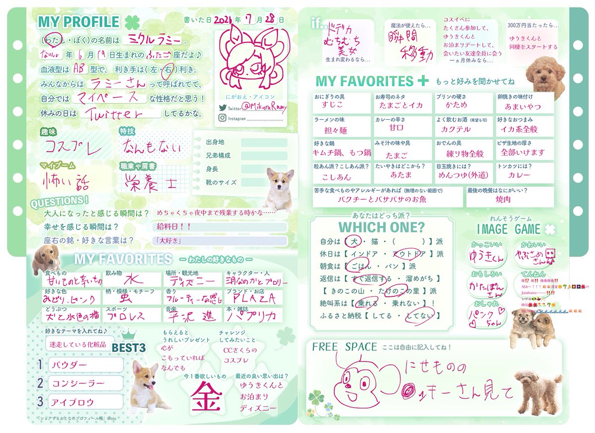 MikuruRamy's tweet photo. まあ俺のプロフ帳でも見てよ https://t.co/OqzCe6bc5F