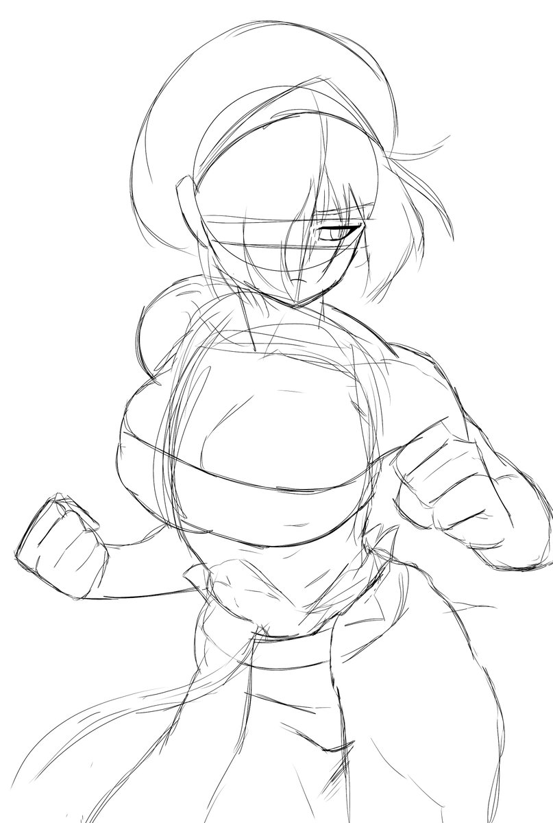 Dusterer0's tweet photo. Toph sketch :P https://t.co/hXmoodCcUl