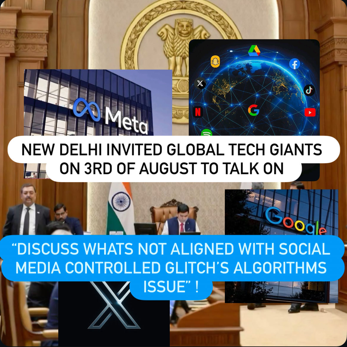 GauravShridhr's tweet photo. New Delhi Invited to respond! META GOOGLE X what’s going on ??
#newdelhi #Constitution #hindinews #protest #Genz #bjp #PMModi #congress #reforms #MP #Genz #Constitution #tech #glitch #Meta #india #PMpost https://t.co/xh8ZrZ6qpG