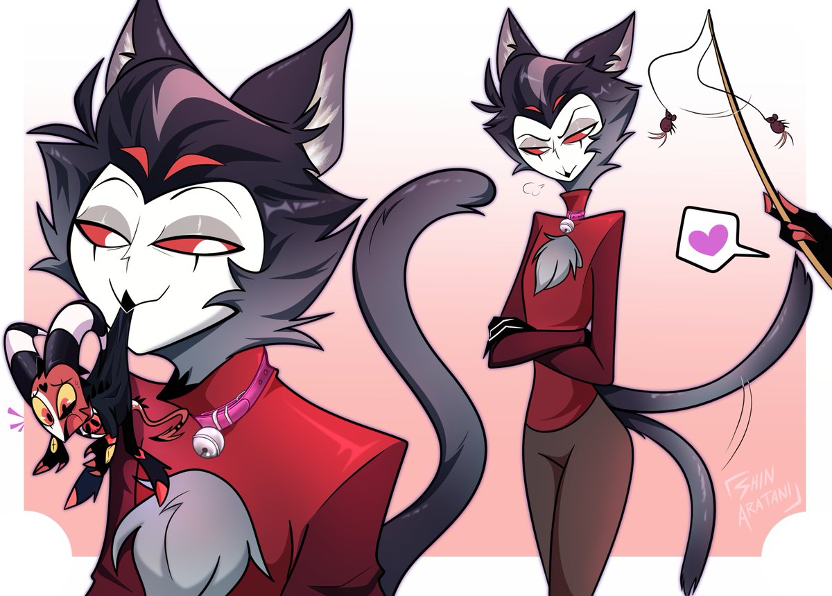 Shin_Aratani's tweet photo. 🐾🩷
#HelluvaBoss‌fanart #Stolitz #Stolas #Blitz https://t.co/uK1rMREzb2
