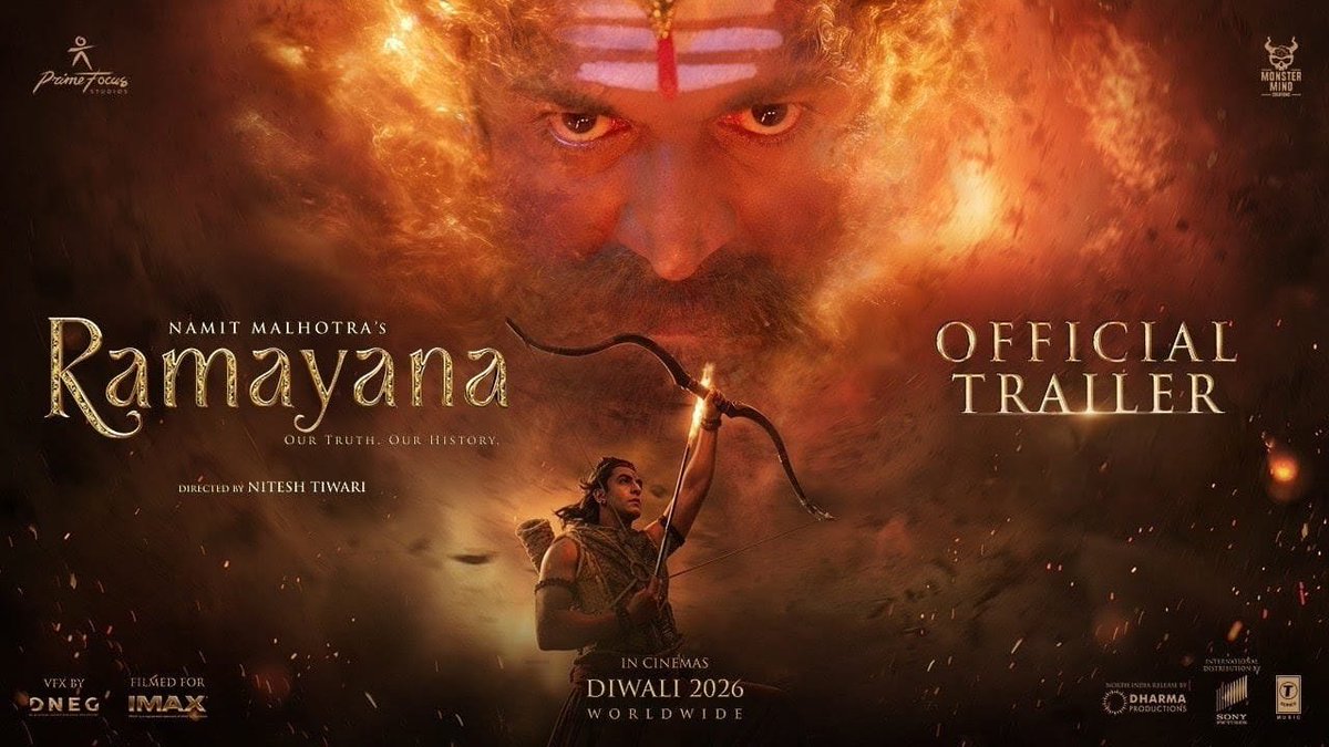 shetty_rishab's tweet photo. It’s not easy to convince people with the stories and characters of our epics. We have all grown up listening to them, and each of us carries our own imagination of these timeless legends. Hats off to the team for creating such an incredibly convincing world. @niteshtiwari22 @malhotra_namit , take a bow.

I can relate to the pressure an actor feels while portraying such iconic characters. Every single actor has embraced that responsibility and delivered a brilliant performance. @raviedubey @Sai_Pallavi92 @Rakulpreet

@arrahman @HansZimmer , every emotion has been beautifully underlined by your music. What a phenomenal score.

#RanbirKapoor, brother, you made us truly feel the aura and divinity of Rama. @TheNameIsYash sir, my eyes grew bigger and bigger with every shot of yours. I don't think anyone else could have done justice to that character.  I am running short of words to tell more about your brilliant performance but one thing , as a kannadiga you have always made us feel proud.

https://t.co/CMFDsQeCbS