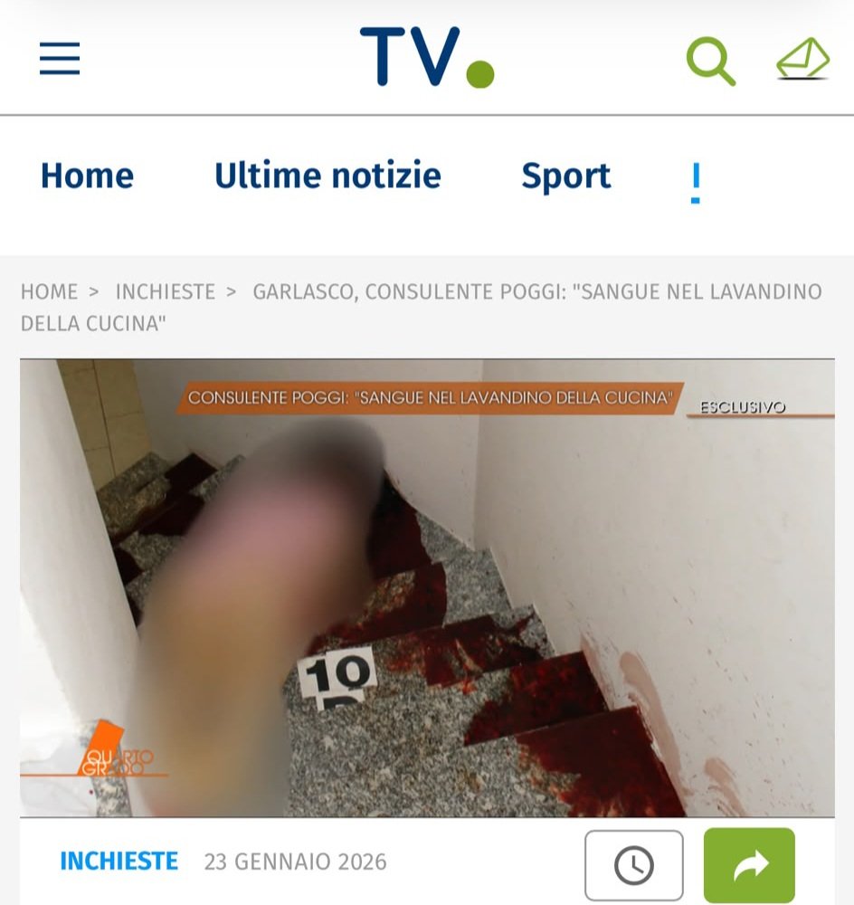 bugalalla's tweet photo. #garlasco Su denuncia della famiglia #Poggi, il #Garante della #Privacy ha multato @zona_bianca e @redazioneiene per questa immagine. La stessa immagine del corpo di Chiara che vediamo qui, con tanto il logo di @QuartoGrado sul corpo. Se lo fa la trasmissione "dalla nostra" va tutto bene e non lede la dignità della figlia. Questo significa usare la figlia Chiara come pretesto per punire solo l'informazione che non condanna Alberto #Stasi e cerca la verità, ed è molto triste. Ma il pubblico se ne accorge, e ancora una volta, la multa che pensavate avrebbe spaventato tutti, non fa altro che convincerci ancora di più che "c'è del marcio in Danimarca" e ci spinge ad andare sempre più a fondo. 
Grazie sempre a tutti voi che credete nel mio lavoro 💛