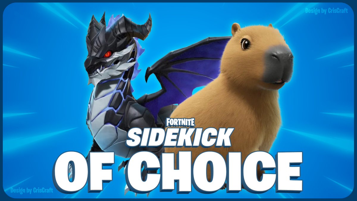 CrisCraft1304's tweet photo. We have a little surprise for you! To celebrate the release of both a Capybara and another Dragon Sidekicks...💛

ONE of you is getting a SIDEKICK OF YOUR CHOICE! 🎁🐾

To enter:
✅ Do the usual stuff (❤️, 🔄)
✅ Follow both me & @Twitch_Mistyrio
✅ Tell me your Sidekick of choice in the replies
✅ Reply with a photo of your own pet, or a photo of your favorite animal! 🐾

BUT I need to know... what Sidekick would you pick if you won?

We'll pick a winner on Saturday after the shop reset! Good luck! 🍀