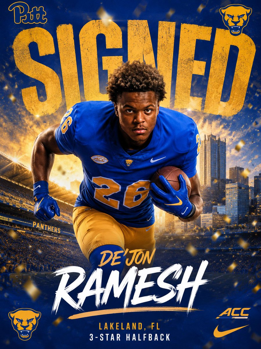 CoachIJ_RZ's tweet photo. We ain't done yet! It's a party on Fifth Ave, as we got some recruiting news hot off the press! Just a week after his verbal commitment, HB De'Jon Ramesh is locked in! #RZH2P 🔵🟡 https://t.co/jyYknFaBsa