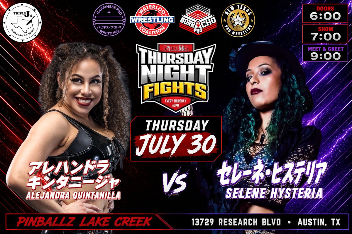 HappinessProW's tweet photo. We're so happy it's show day! Check out this great lineup of matches!!! (main event in the comments)

@waterloowresco @BorrachoProATX @NewTexasPW   

Limited Tickets still available
https://t.co/ijX3G2NCxJ https://t.co/OLGnRFPrDu