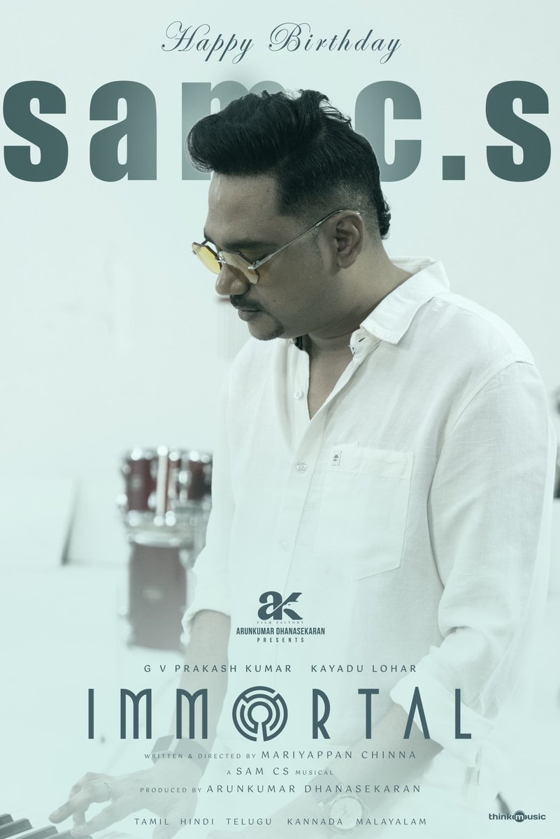 Viral_Cinema's tweet photo. Happy Birthday to the musical force #Immortal, @SamCSmusic! ❤️🎵
Wishing you endless creativity, success, and memorable musical journeys.
Starring : @gvprakash & @11Lohar
Produced by: @arun_kumaroffl @AKfilmfactory
Directed by: @DirMari_Chinna
#HappyBirthdaySamCS
#HBDSamCS https://t.co/aRpCFLjgcF