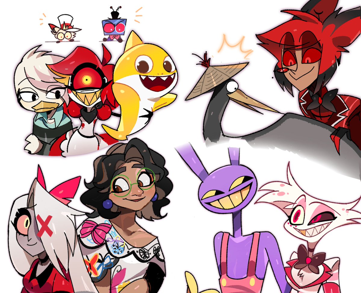 Sudal_Hazbin's tweet photo. Same voice actor 2 https://t.co/rUei8CBFbv