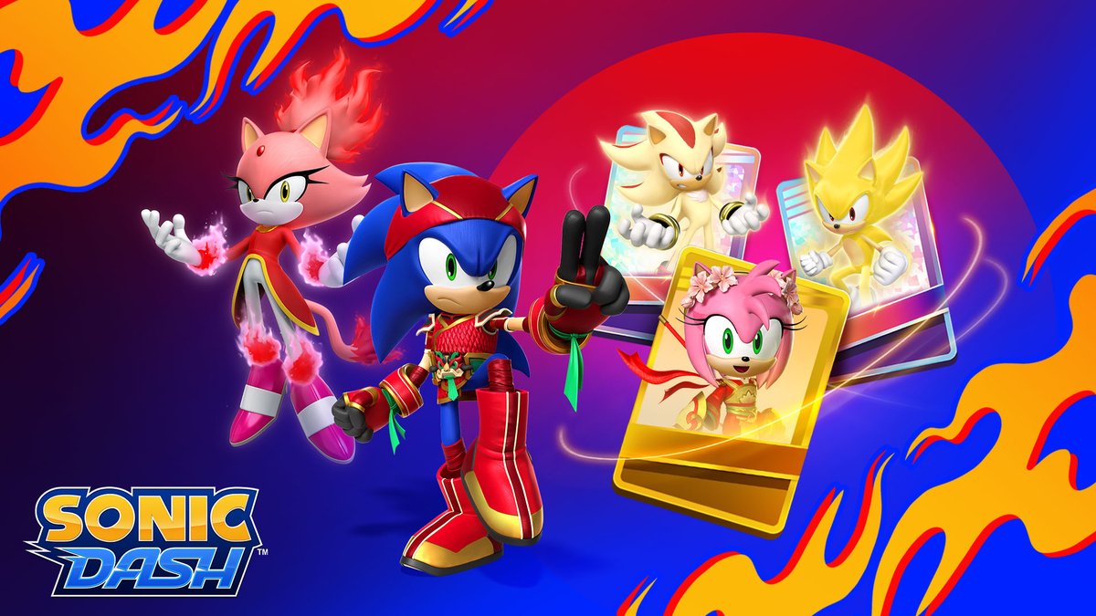 soniccitynet's tweet photo. Shooting Stars are bursting into Sonic Dash this August! 🌠

Race at incredible speeds in Super Form and revisit Lunar celebrations with Blossom Amy, Dragonfire Sonic, and more returning characters.

#SonicNews | #SonicDash https://t.co/WqEhbR9N1O