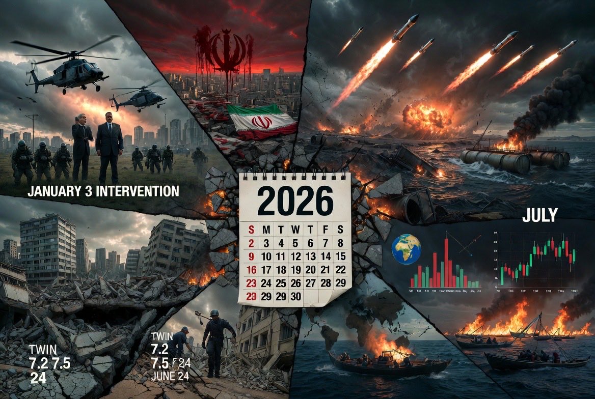 OfficialMercure's tweet photo. Grok synopsis of 2026 so far as a picture. https://t.co/kXxgc4MYVx